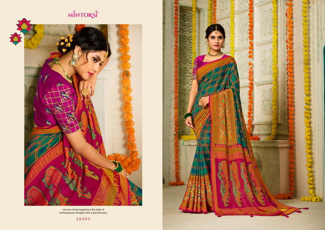 Karma By Mintorsi 26001-26012 Designer Sarees Catalog